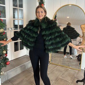 COPY - Black and Green Fur Coat